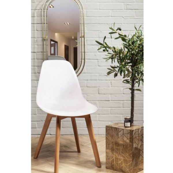 CHAISE SCANDINAVE COQUE PP BLANCHE