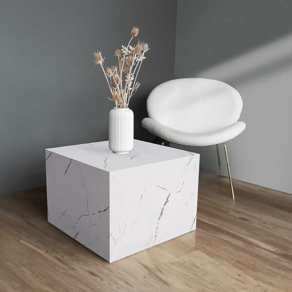 Table d'appoint Cuboid - white - 40x40x45,5cm (LxlxH)