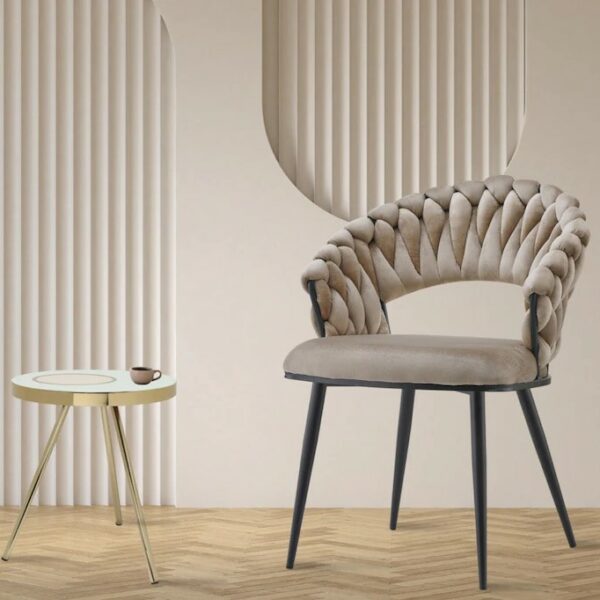 CHAISE DE SALLE A MANGER BEIGE NOIR