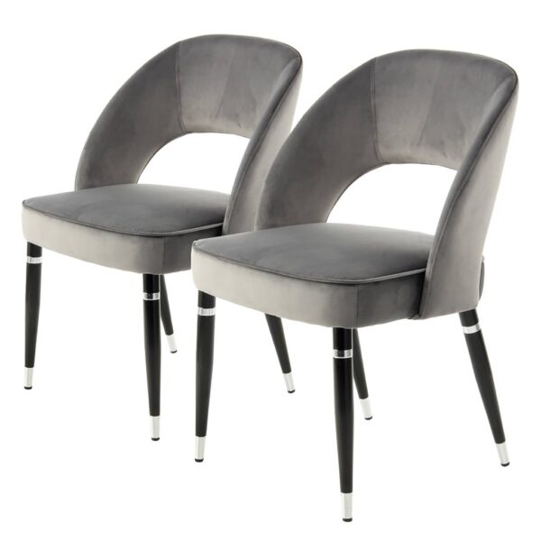 CHAISE DE SALLE A MANGER COURTNEY GREY SILVER VENDU A L'UNITE