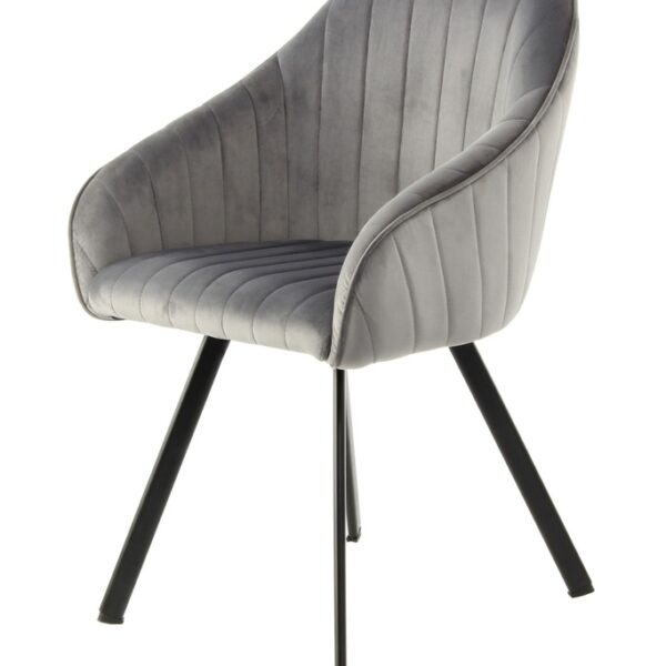 CHAISE DE SALLE A MANGER JODIE GRIS FONCE