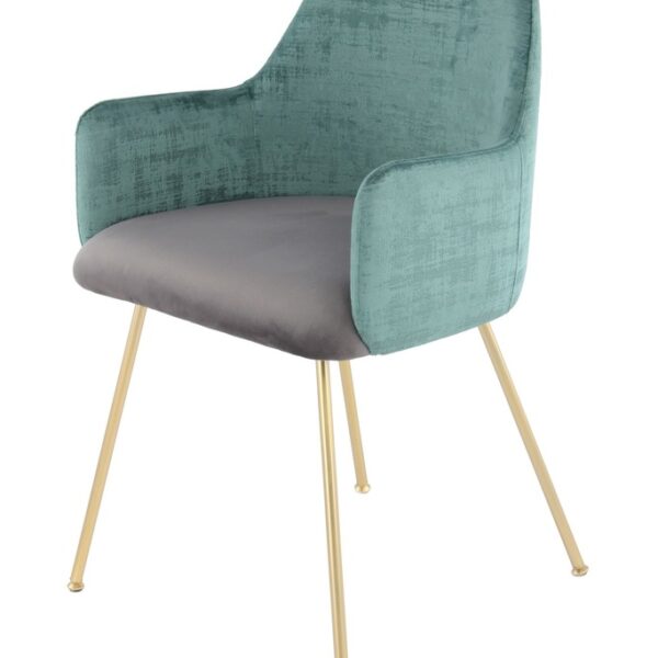 CHAISE DE SALLE A MANGER VERT GRIS KAYOOM
